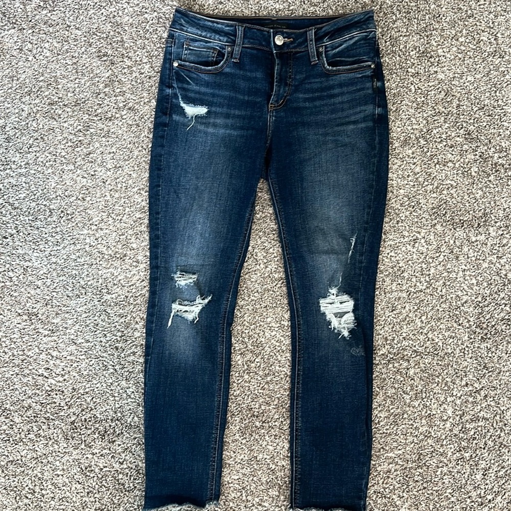 Silver Suki Midrise Distressed Jeans